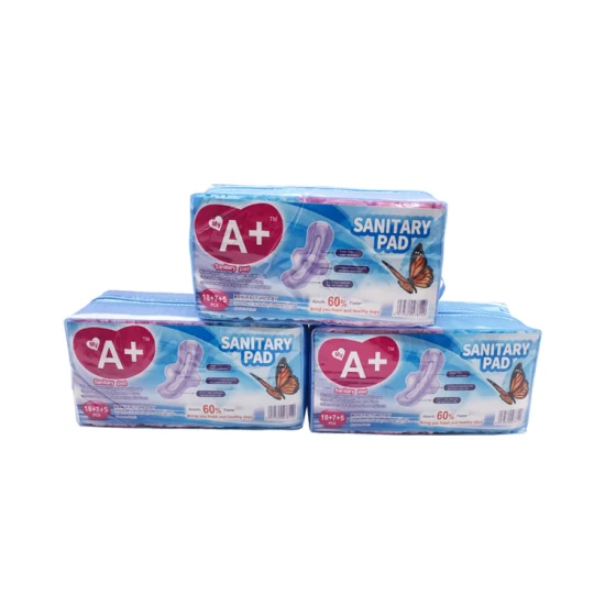 Produtos de guardanapos higiênicos para cuidados pessoais com preço de fábrica de Quanzhou com marca própria absorventes higiênicos femininos ânion